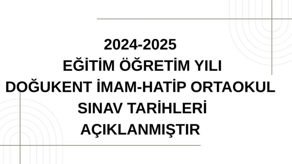 SINAV TARİHLERİ